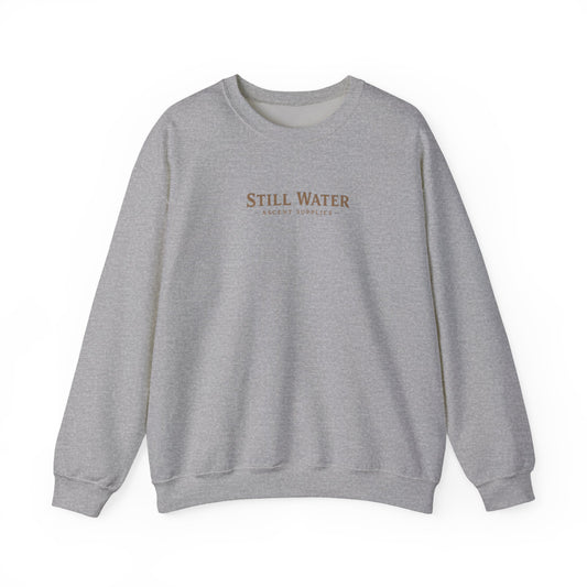 Still Water Crewneck Sweatshirt — Retro Lake Sunset Graphic Sweatshirt