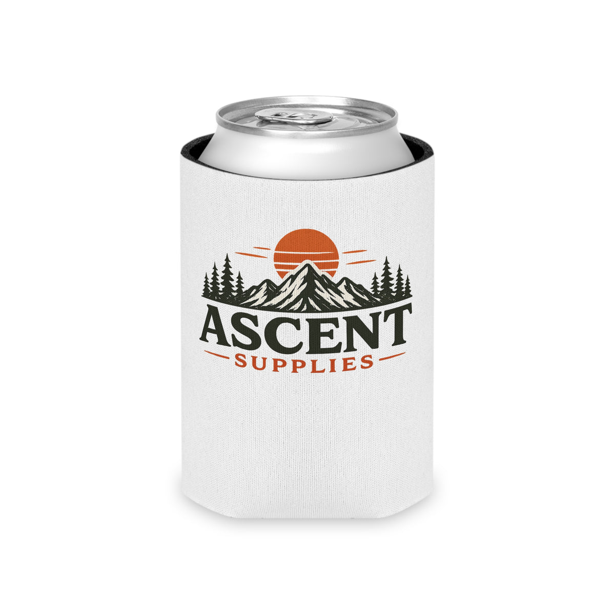 Can Cooler — Ascent Supplies Logo Koozie (Outdoor Camping & Hiking Beverage Insulator)