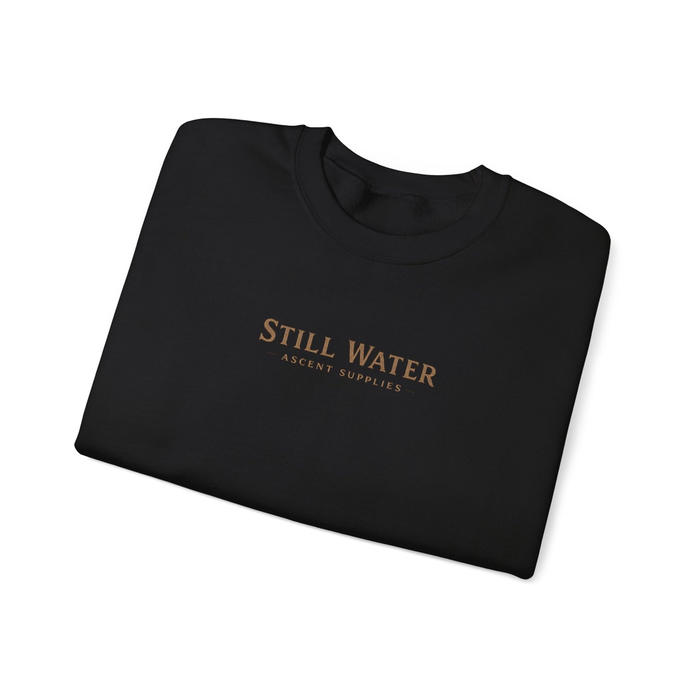 Still Water Crewneck Sweatshirt — Retro Lake Sunset Graphic Sweatshirt
