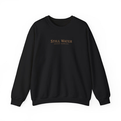 Still Water Crewneck Sweatshirt — Retro Lake Sunset Graphic Sweatshirt