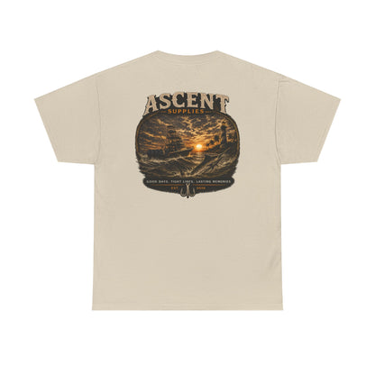 Ascent Supplies Last Cast Tee — Surf & Ocean Travel Graphic T‑Shirt