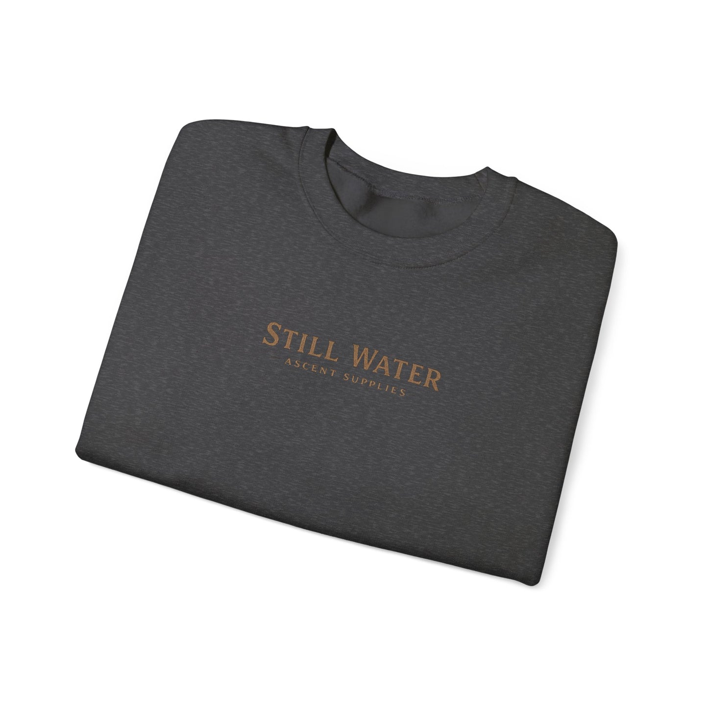 Still Water Crewneck Sweatshirt — Retro Lake Sunset Graphic Sweatshirt