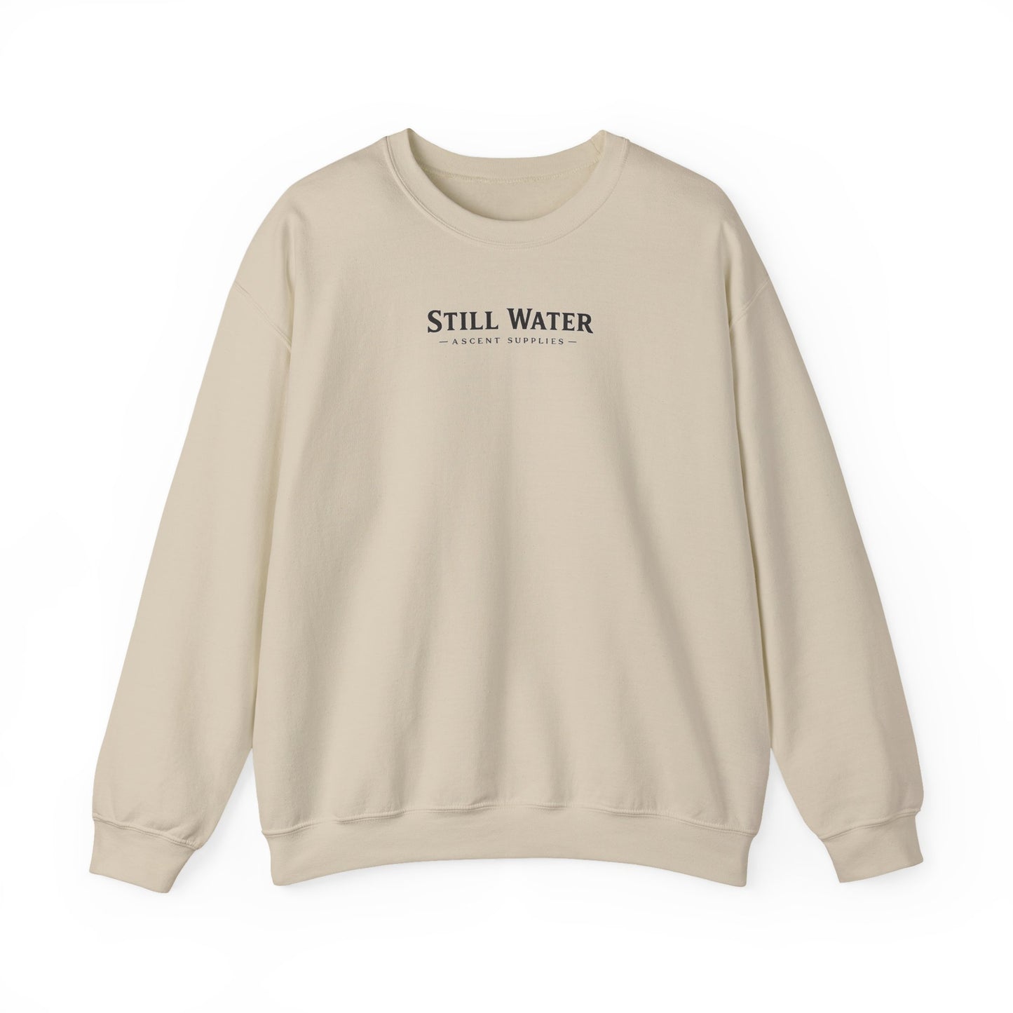 Still Water Crewneck Sweatshirt — Retro Lake Sunset Graphic Sweatshirt