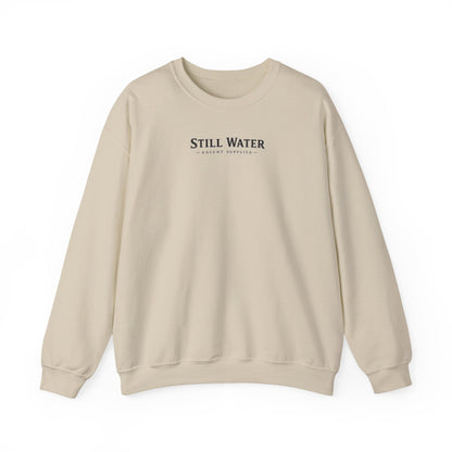 Still Water Crewneck Sweatshirt — Retro Lake Sunset Graphic Sweatshirt