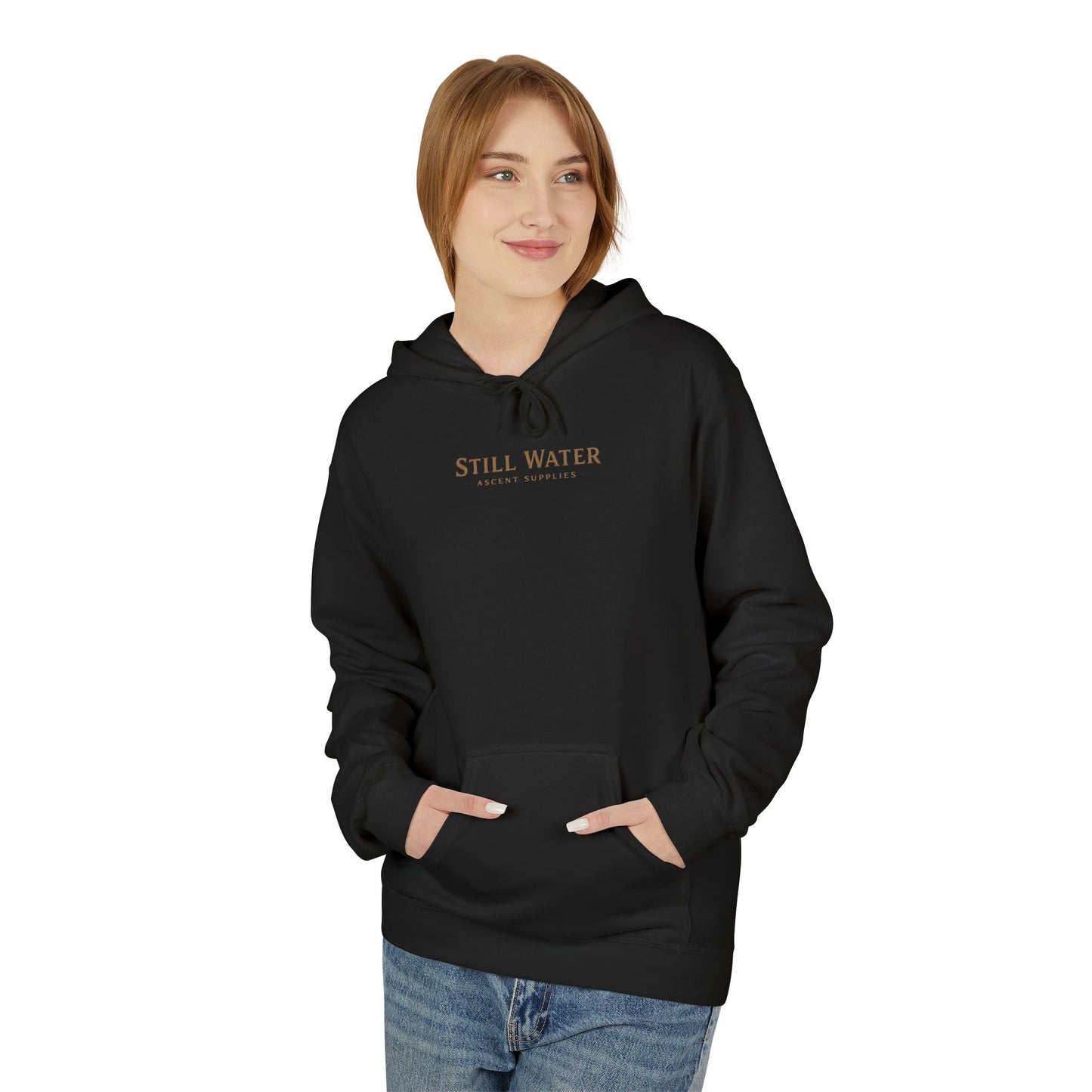 Still Water Hoodie – Vintage Lake Sunset Graphic Pullover