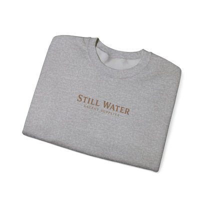 Still Water Crewneck Sweatshirt — Retro Lake Sunset Graphic Sweatshirt